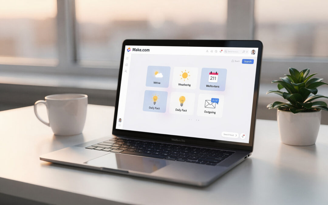 Tägliches Morning‑Briefing mit Make.com automatisieren: Wetter, Termine & Tages-Fact per E‑Mail